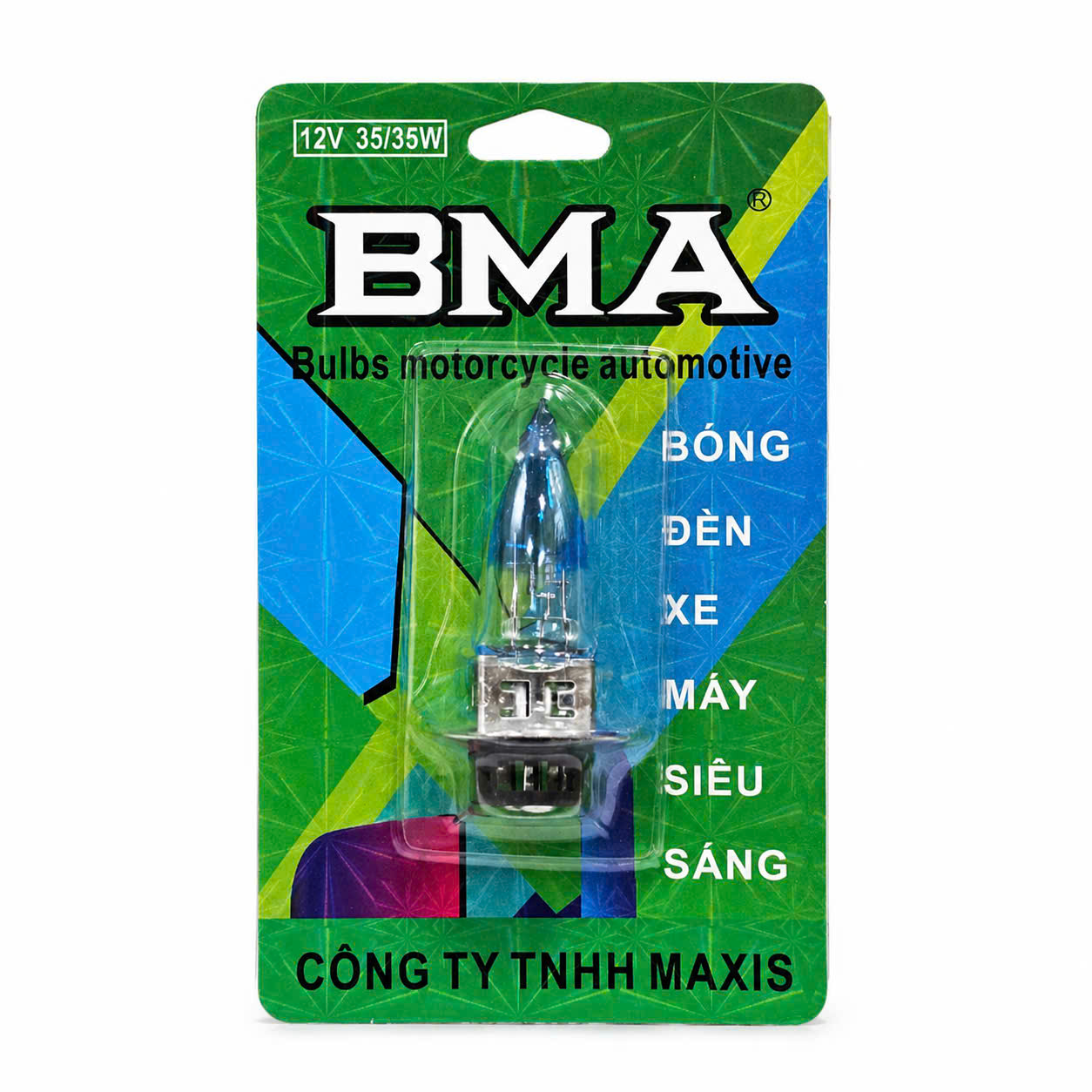 BÓNG HALOGEN M5 BMA NHỌN XANH TRẮNG 12V-35/35W